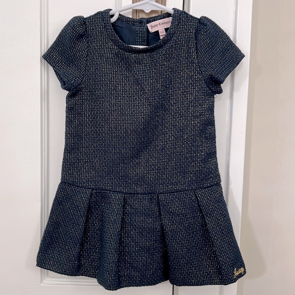 Juicy Couture Tweed dress - navy with gold